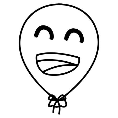 cartoon balloon over white background, vector illustrationのイラスト素材
