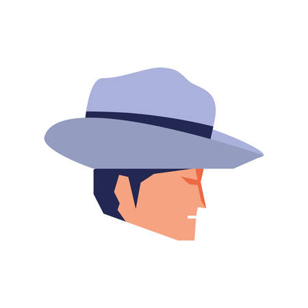 cyber security agent head vector illustration designのイラスト素材