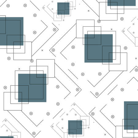 square with geometric figures pattern vector illustration designのイラスト素材