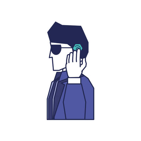 cyber security agent icon vector illustration designのイラスト素材