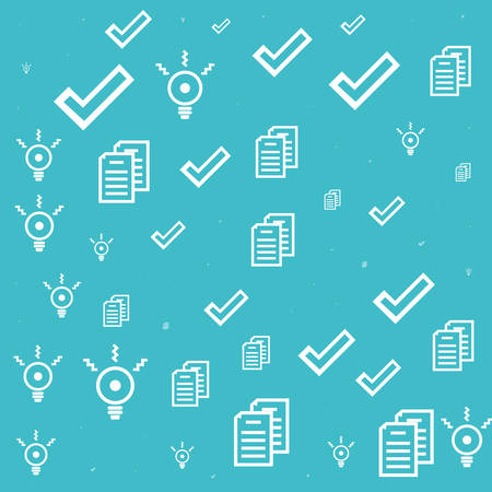 pattern of light bulb and set icons vector illustration designのイラスト素材