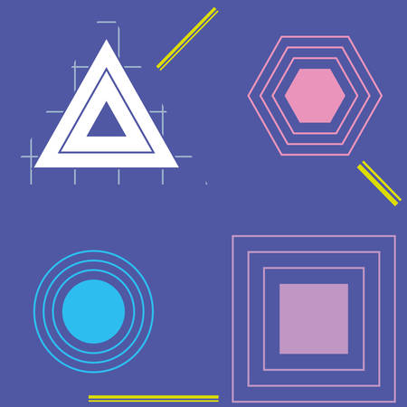 pattern of geometric figures vector illustration designのイラスト素材