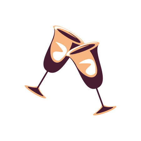 glasses for toast at party vector illustration designのイラスト素材