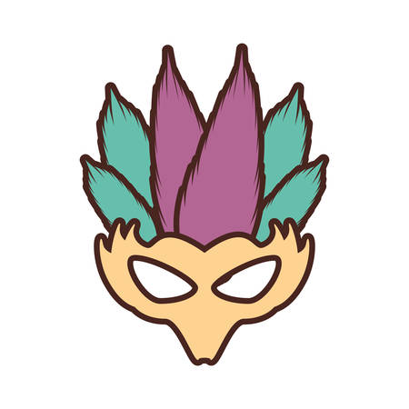 mask carnival celebration icon vector illustration designのイラスト素材