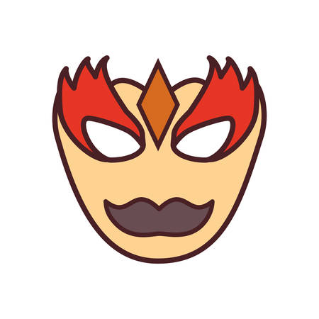 mask carnival celebration icon vector illustration designのイラスト素材