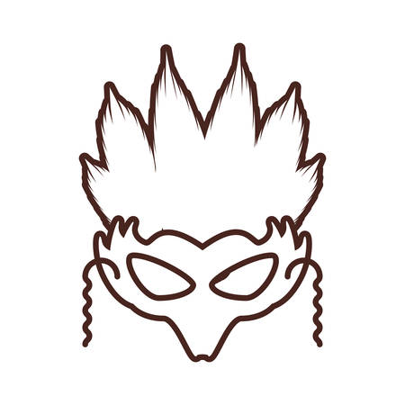 mask carnival celebration icon vector illustration designのイラスト素材