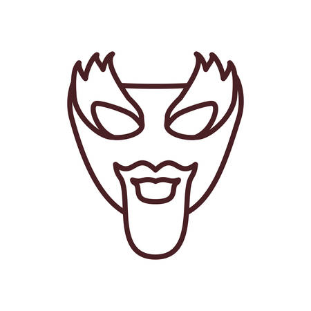mask carnival celebration icon vector illustration designのイラスト素材