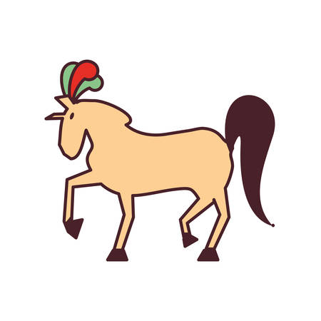 circus horse isolated icon vector illustration designのイラスト素材