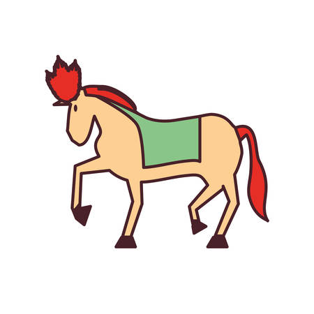 circus horse isolated icon vector illustration designのイラスト素材