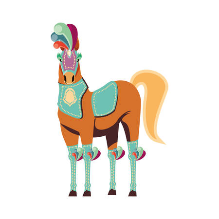 circus horse isolated icon vector illustration designのイラスト素材