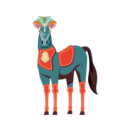 circus horse isolated icon vector illustration designのイラスト素材