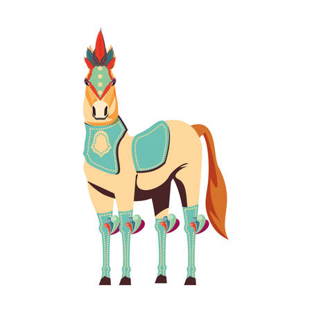 circus horse isolated icon vector illustration designのイラスト素材