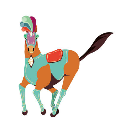 circus horse isolated icon vector illustration designのイラスト素材