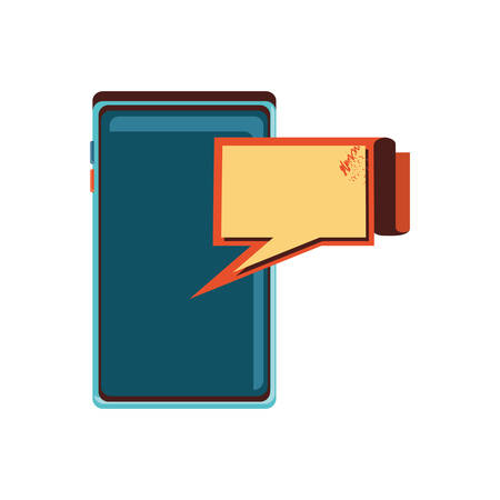 smartphone device with speech bubble vector illustration designのイラスト素材