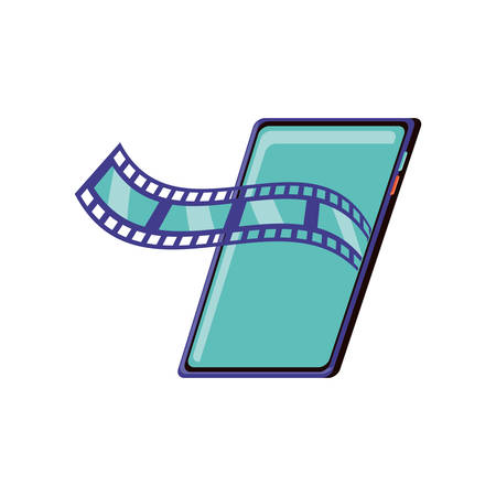 smartphone with video tape isolated icon vector illustration designのイラスト素材