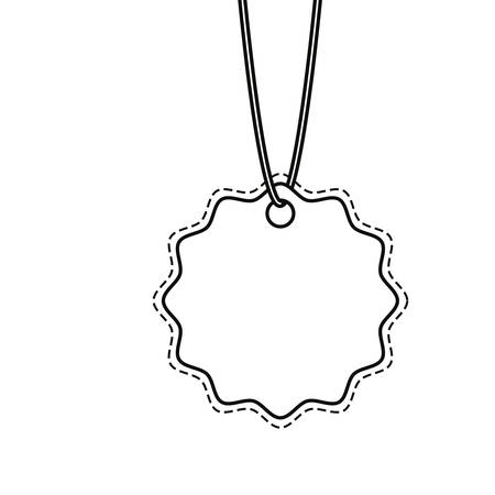 online shopping hanging tag price coupon vector illustration outlineのイラスト素材