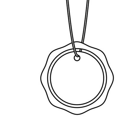 online shopping hanging tag price coupon vector illustration outlineのイラスト素材