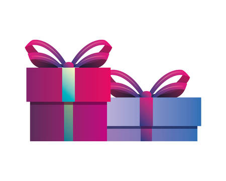 gift boxes party celebration ribbon vector illustrationのイラスト素材
