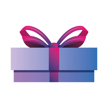 gift box bow decoration celebration vector illustrationのイラスト素材