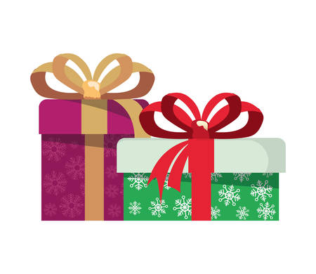 gift boxes party celebration ribbon vector illustrationのイラスト素材