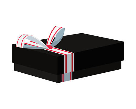 gift box bow decoration celebration vector illustrationのイラスト素材