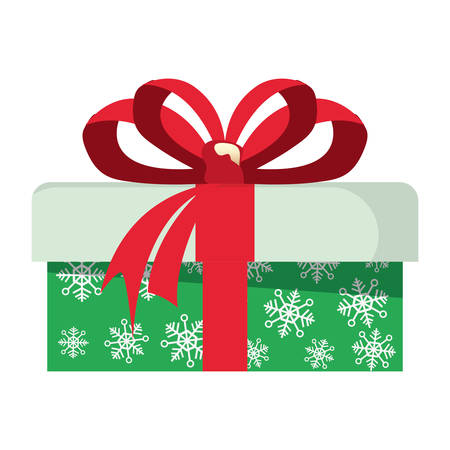 gift box bow decoration celebration vector illustrationのイラスト素材