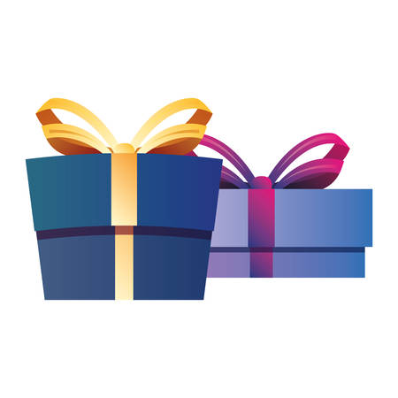 gift boxes party celebration ribbon vector illustrationのイラスト素材
