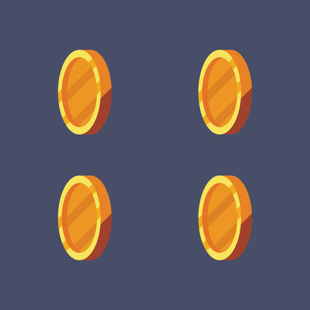 video game coins take level vector illustrationのイラスト素材