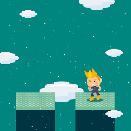 bad boy level pass video game vector illustrationのイラスト素材