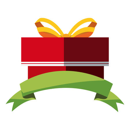 gift box with ribbon on white background vector illustrationのイラスト素材
