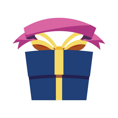gift box with ribbon on white background vector illustrationのイラスト素材