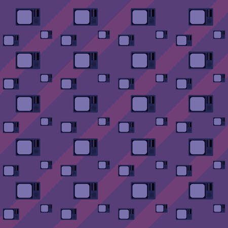 televisions game degrade purple background vector illustrationのイラスト素材