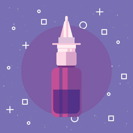 vaccination ampoules circle symbols background vector illustrationのイラスト素材