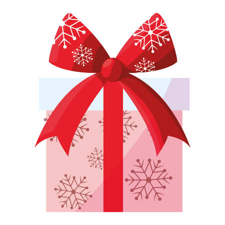 Gift box icon over white background, vector illustrationのイラスト素材