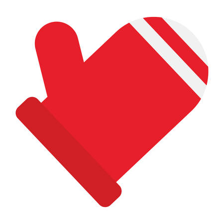 Christmas glove icon over white background, vector illustrationのイラスト素材