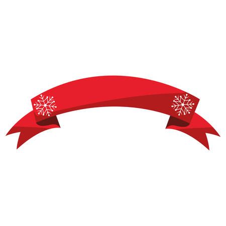 Decorative ribbon over white background, vector illustrationのイラスト素材