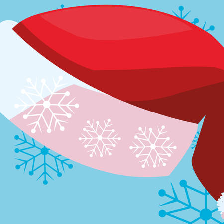 Christmas hat icon over white background, vector illustrationのイラスト素材