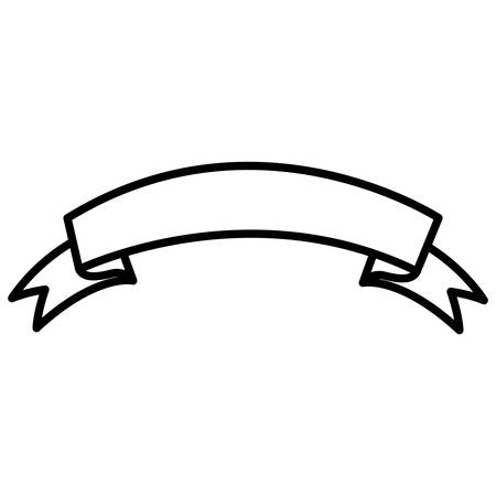 Decorative ribbon over white background, vector illustrationのイラスト素材