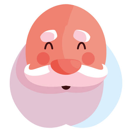 Cartoon santa claus icon over white background, vector illustrationのイラスト素材