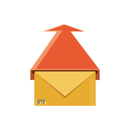 envelope mail with arrow vector illustration designのイラスト素材