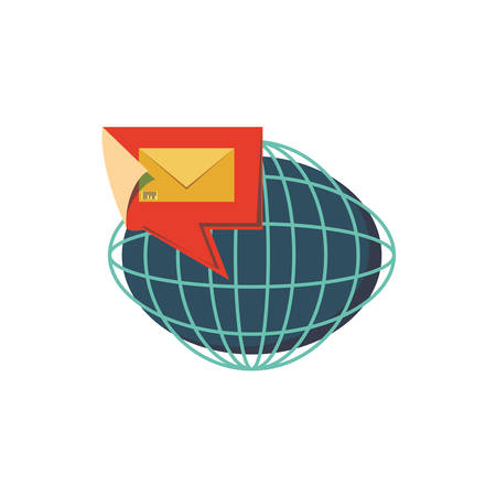 sphere planet with pins location vector illustration designのイラスト素材