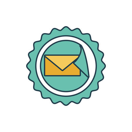 envelope mail seal stamp vector illustration designのイラスト素材