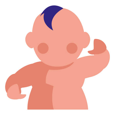 Avatar baby icon over white background, vector illustrationのイラスト素材