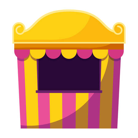 Illustration for carnival kiosk entertainment icon vector illustration design - Royalty Free Image