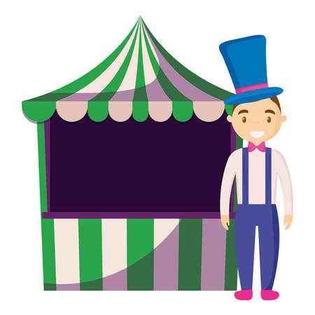 carnival kiosk entertainment icon vector illustration designのイラスト素材