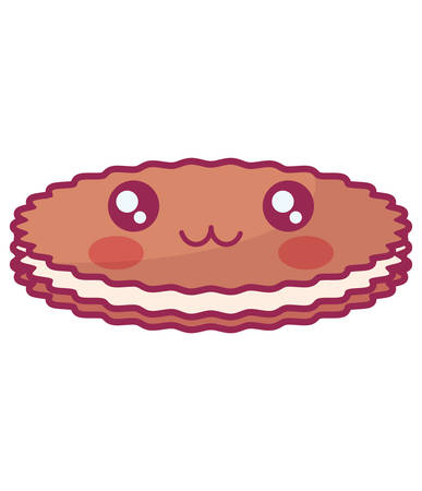 cute cookie character vector illustration designのイラスト素材