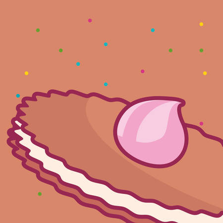 sweet and delicious cookie vector illustration designのイラスト素材