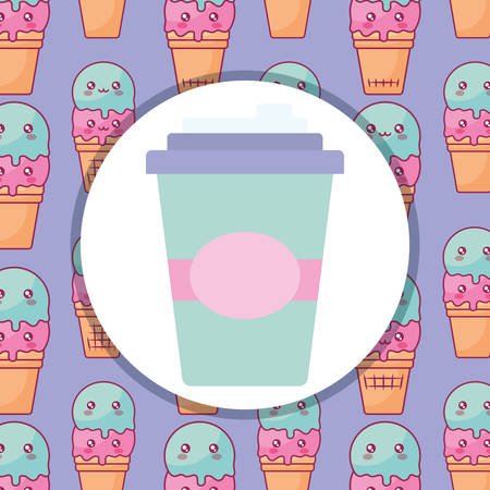 plastic cup container icon vector illustration designのイラスト素材