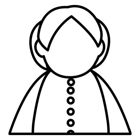 beautiful little girl character vector illustration designのイラスト素材