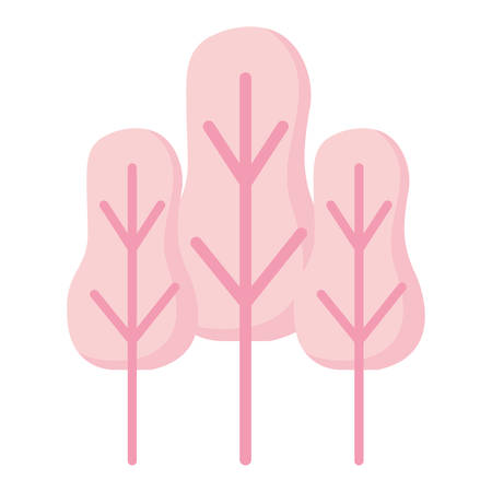 Abstract trees Over white background, vector illustrationのイラスト素材